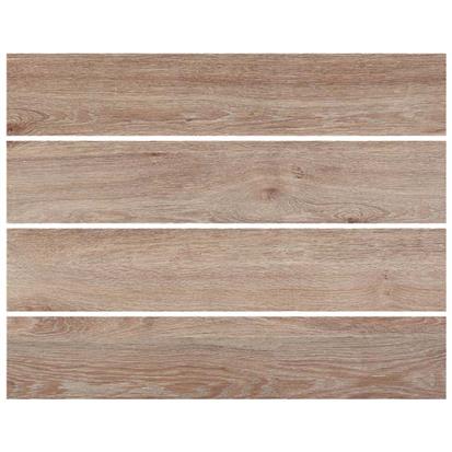 Brown Glazed Ceramic Wood Tile 150 x 800mm HMF815737