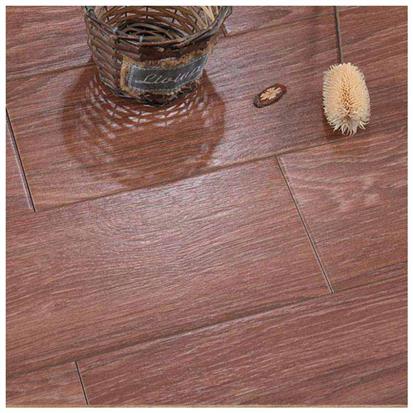 Brown Glazed Ceramic Wood Tile 150 x 600mm HMF915603