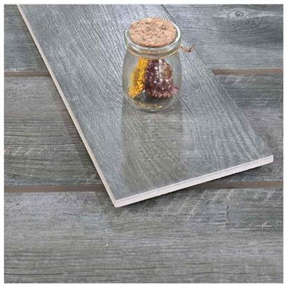 Grey Glazed Porcelain Wood Tile 150 x 900mm HMF915622