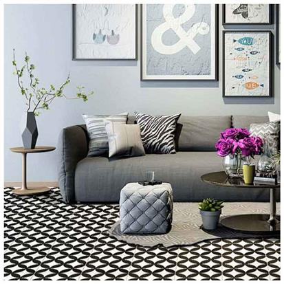 Black Polished Ceramic Floor Tile 300 x 300mm HS-T2444