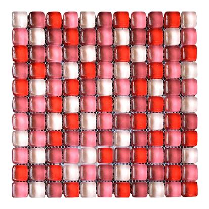 Pink Polished Glass Mosaic Tile 300 x 300mm HSJ014