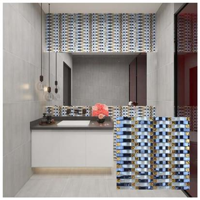 Coloured Polished Glass Mosaic Tile 300 x 300mm LV002
