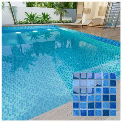 Blue Polished Ceramic Tile 300 x 300mm MD032T