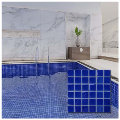 Blue Polished Ceramic Tile 300 x 300mm MD039T