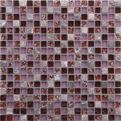 Purple Polished Glass Mosaic Tile 300 x 300mm PY008