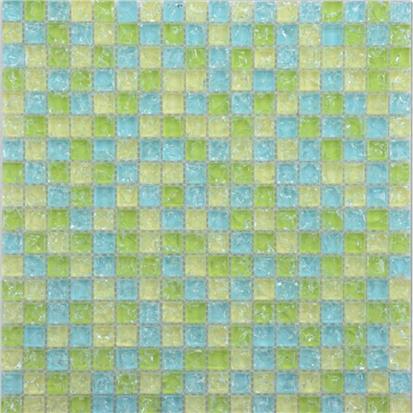 Green Polished Glass Mosaic Tile 300 x 300mm PY027