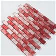Red Polished Glass Mosaic Tile 300 x 300mm YQ1111