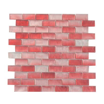Red Polished Glass Mosaic Tile 300 x 300mm YQ1111