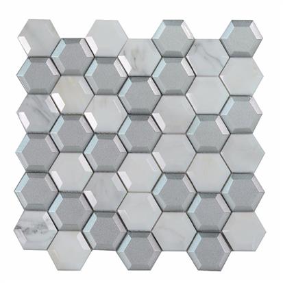 Silver Grey Polished Marble Tile 300 x 300mm YQ1117