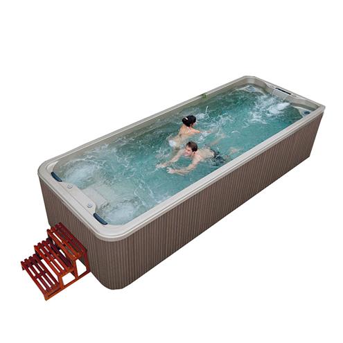 Hot Sale China Acrylic Aboveground Massage Whirlpool Acrylic Spa Endless Swimming Pool  HS-A9089