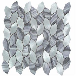 Silver Grey Glazed Ceramic Tile Customized Size HJN24