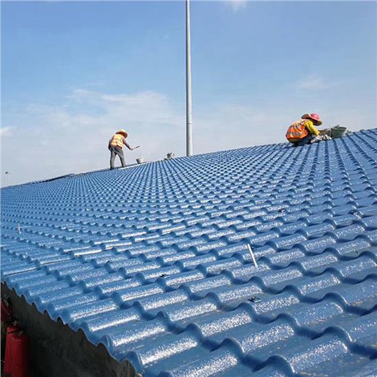 Blue Pladtic House Water Proof Patio Roman Roofing Sheet Corrugated Coated Plastic Interlocking Roof Tiles Customized Size ASAS-9