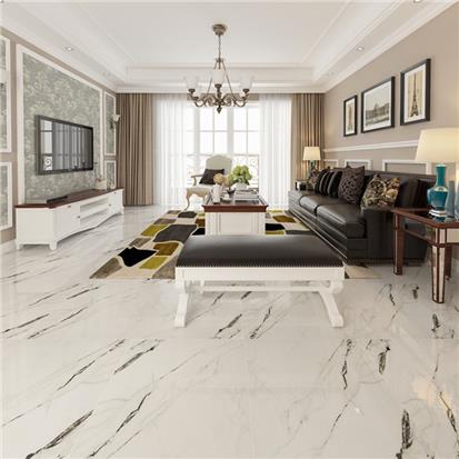 White Polished Porcelain Floor Tile 600 x 600mm HYH6246GN