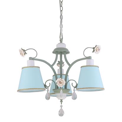 Hanse Blue Metal Drop Glasslamp Chandelier  HS-ART9080