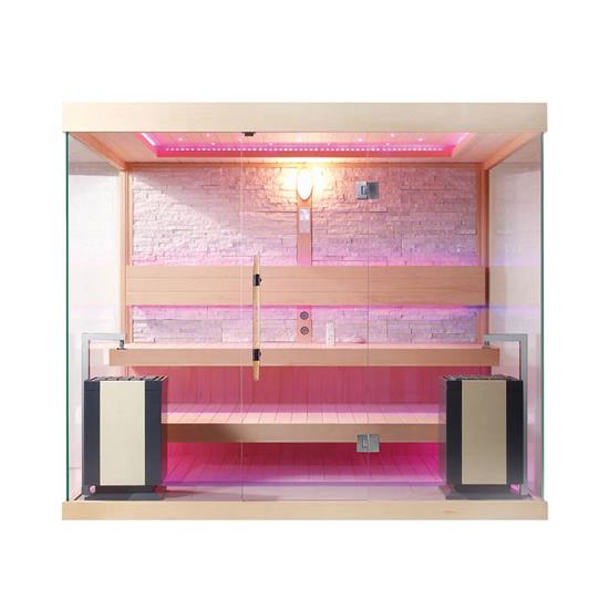 HS-SR1240Y luxury style Ayous solid wood computerized sauna bath price  HS-SR1240Y