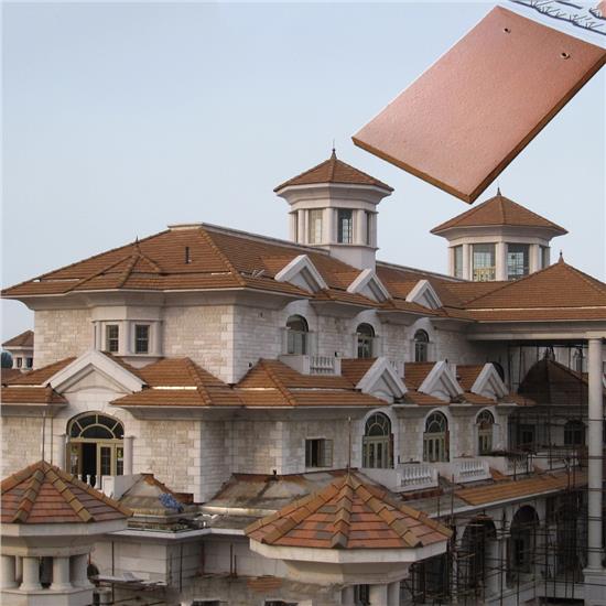 Brown Types Of  Building Materials Flat Square Clay Slate Roof Tiles Edging Customized Size E11