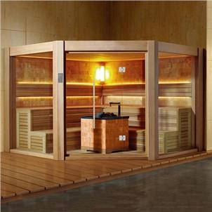 Finland Pine Hot Sale Family Full HD Sek TV Canadian Western Red Cedar Sauna Room House Wood  HS-SR15012