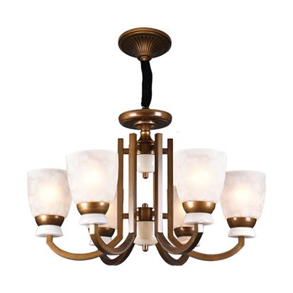 Hanse 6 Head Retro Ceramic Aluminium Chandelier  HS-ETP9919-12+8+4