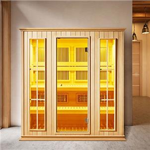 Prefabricated 4-6 Person Stove Infrared Sauna Room Indoor  HS-1704SR4