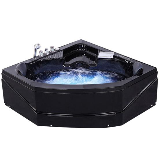 1400Mm 1.4M Bath Black Tubs Diamond Shaped 1 Person Whirlpool Bathtub  HS-A9173