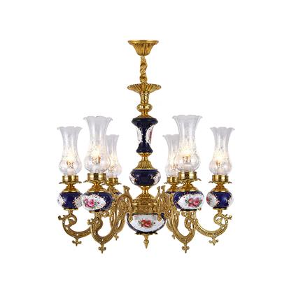 Hanse 6 Head Classic Customed White Candle Chandelier  HS8194D-6B