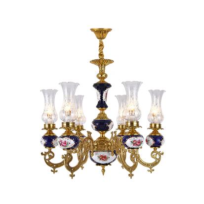 Hanse 6 Head Classic Customed White Candle Chandelier  HS8194D-6B