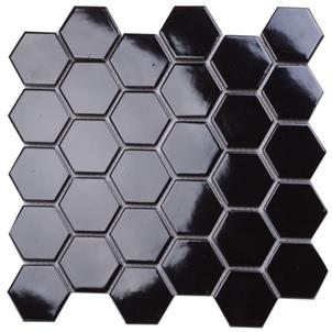 Black Glazed Ceramic Tile Customized Size MD022T