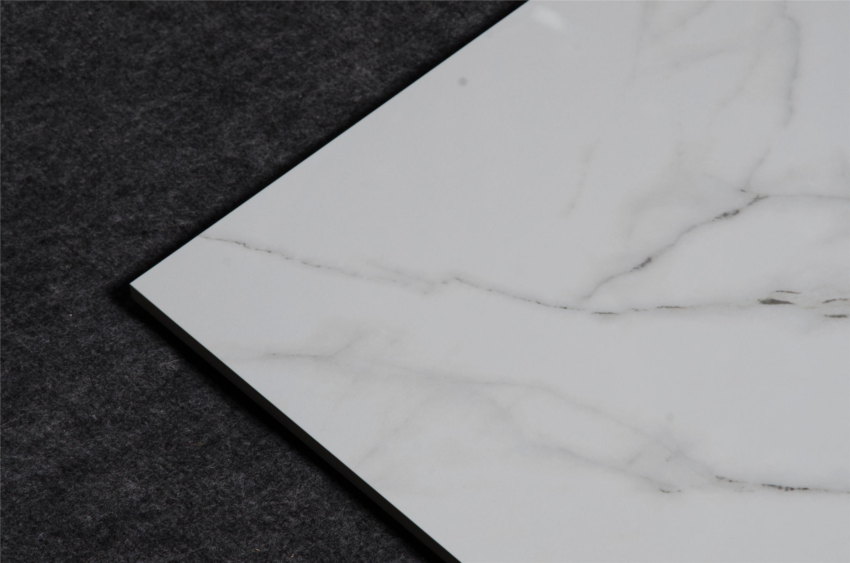 White Polished Porcelain Floor Tiles,Size: 600 x 600mm,Model: HYH6246GN