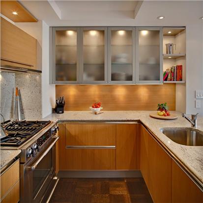 Factory price modern aluminium alloy kitchen cabinet furniture designs aluminum profile frame glass door modular kitchen cabinet  HS-KC225