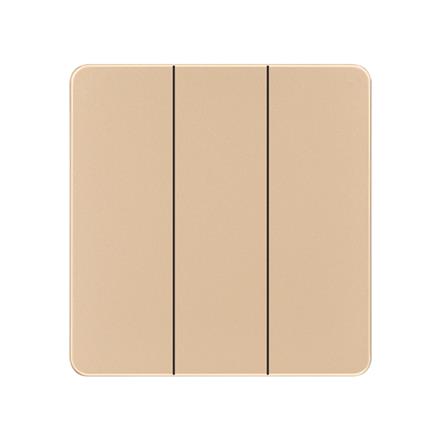 Baking paint gold series large panel 16A hotel 3 gang 1 way switches  AB 16A 3gang 1way switch