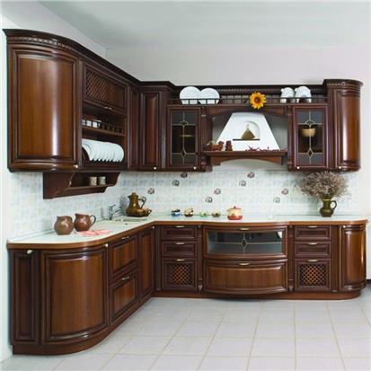 American style home cupboard cabinets design custom made solid wood kitchen cabinet  HS-KC245