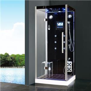 1000X1000mm Modern Fashion Black/Silvery Grey Glass European Steam Shower  HS-SR2461