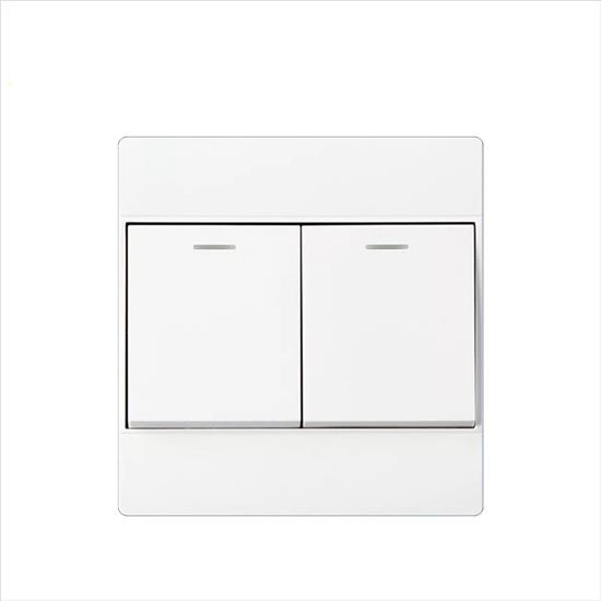 light switch brands 2 gang 1 way plate switch  HS-F21-0002