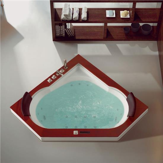 HS-B1624T 2 person underground triangle indoor sex bathtub  HS-B1624T2