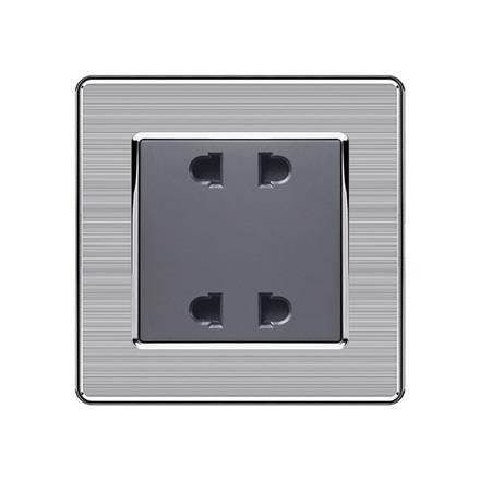 10A double 2 pole electrical power socket  F62 10A double 2 pole socket
