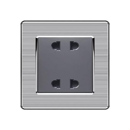 10A double 2 pole electrical power socket  F62 10A double 2 pole socket