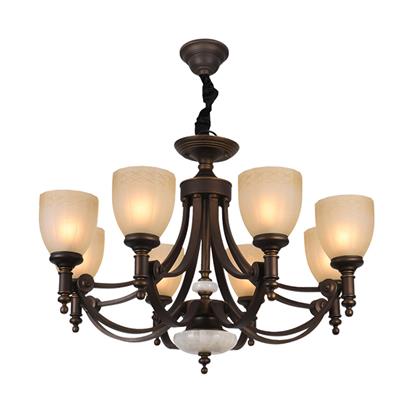 Hanse 6 Head Dimmable Retro Wrought Iron Chandelier  HS-ETP9919-6