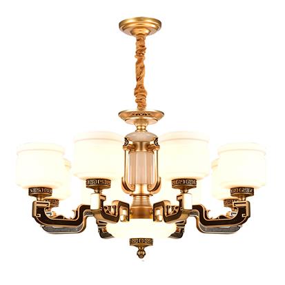 Hanse 8 Head Upside Zinc Alloy Glass Led Chandelier  HM88051-15