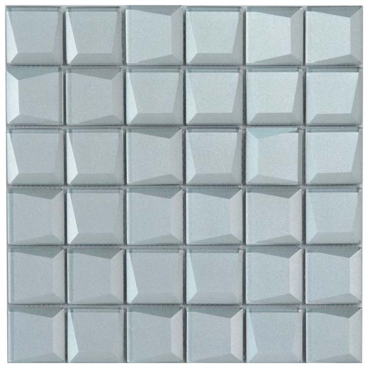 Blue Polished Glass Mosaic Wall Tiles, Glass Mosaic Tiles Sizes