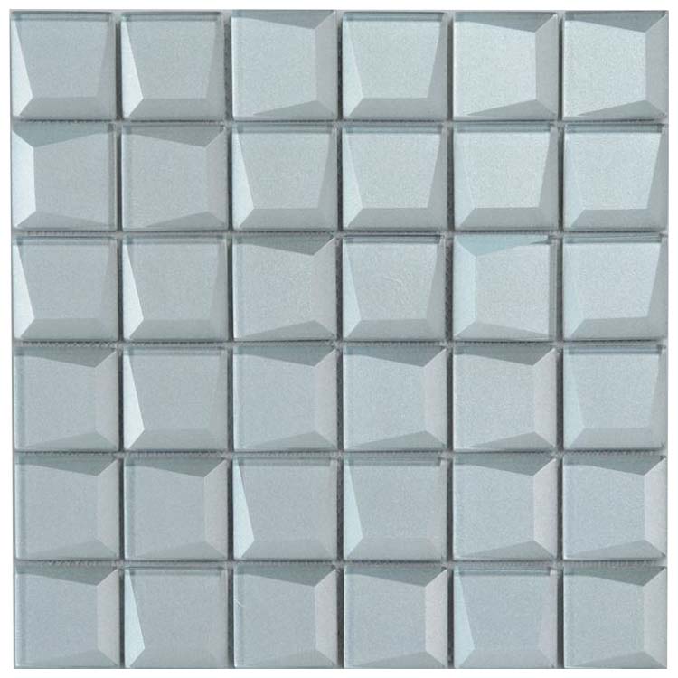 Blue Polished Glass Mosaic Tile