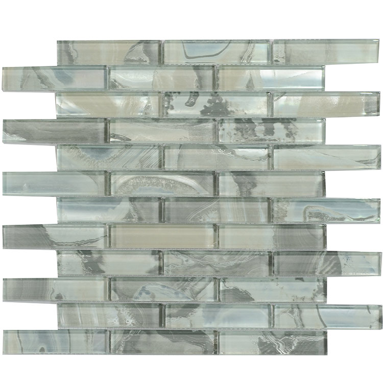 Green Polished Glass Mosaic Tile