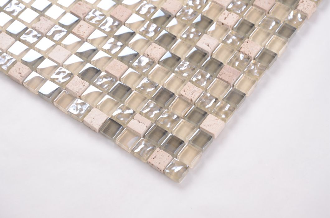 Background Decoration Natural 30*30 Tiles Marble Glass Stone Mosaic