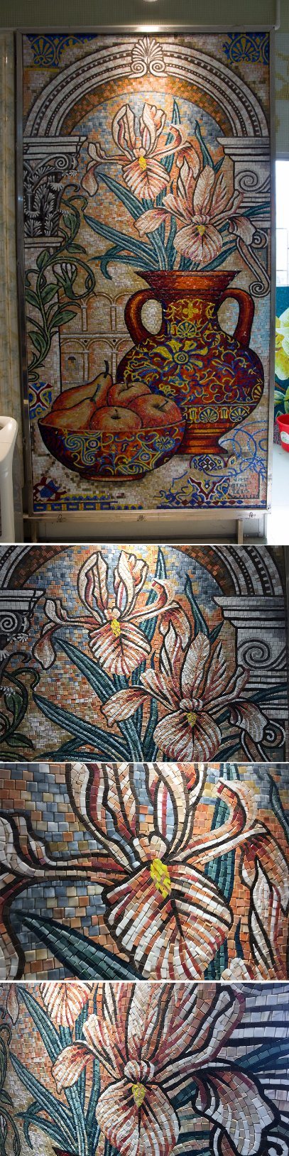 Mediterranean Style Home Application Exquisitely Made Mosaic Art Images