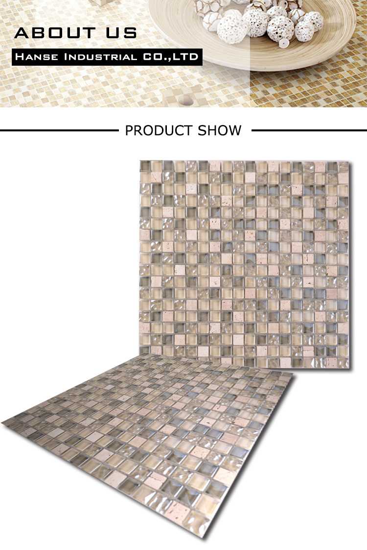 Background Decoration Natural 30*30 Tiles Marble Glass Stone Mosaic