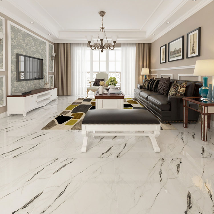 White Polished Porcelain Floor Tile