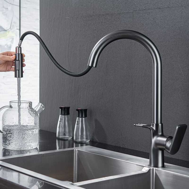 Black Water upc 61-9 Pull Down Kitchen Mixer Tap Faucets And factories