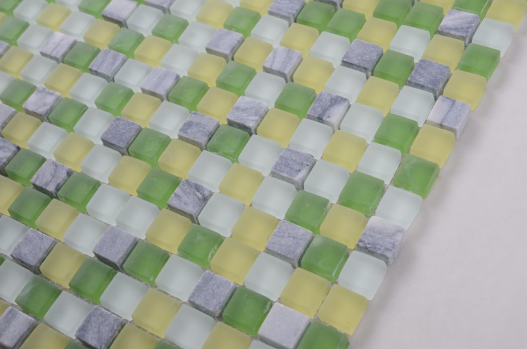 Exterior House Decorative Office Glass Wall Stone Mosaic Tile