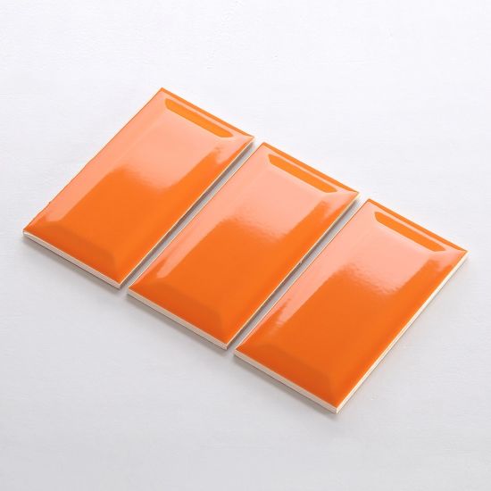 Orange Glossy Ceramic Tile