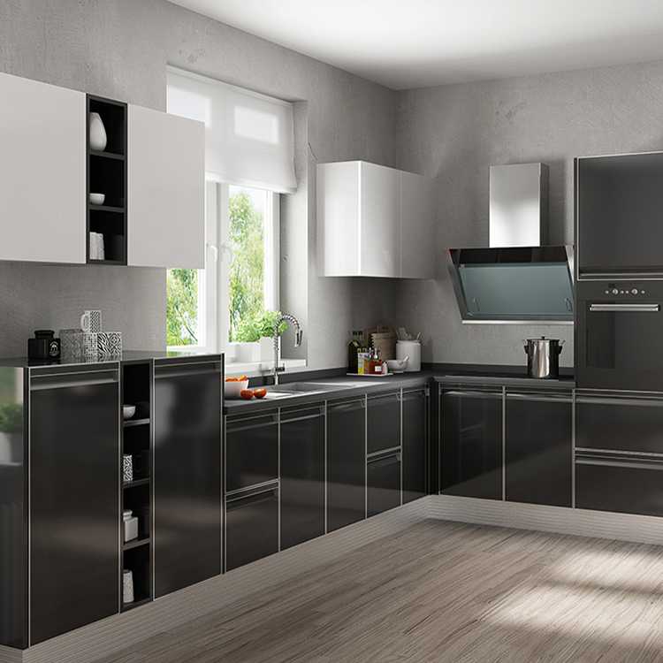Factory price custom aluminum kitchen cabinets furniture design modern aluminium kitchen cabinet philippines