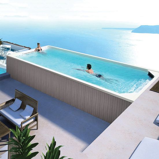 8m Length Large Size Rectangle Acrylic Pools Swimming Outdoor